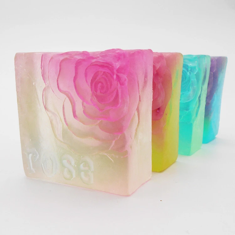 China 2019 Hot Sale Toilet Natural Organic Skin Care Soap,Handmade Hotel Bath Transparent Rose Bathing Laundry Soap