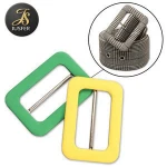 China factory supply 2.3 inches square fabric belt buckles women for belts maker