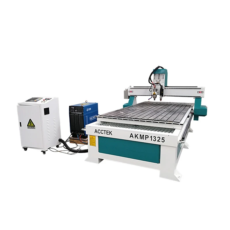 Chinese two functions cnc plasma cutting machine &amp; cnc router machine for metal and non metal materials