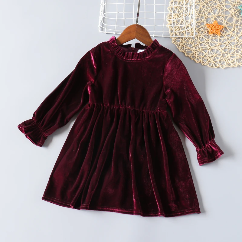 christmas winter/autumn/fall luxury designs princess party children kids clothes toddler baby girl dresses for 2-6 years