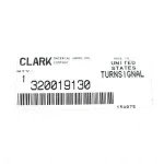 Clark Lift Truck 320019130 Turn Indicator Switch