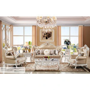 classic living room genuine leather royal furniture sofa set