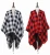 Import Classic Plaid Design Thick Pashmina Shawl Instant Winter Women Knit Cashmere Poncho from China