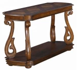 Classical luxury french style wood carved console table