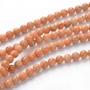 Cliobeads natural gemstone jewelry 8mm 12mm Orange Calcite Round Beads 38-39cm per strand