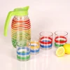 color glass drinkware with lid for beverage