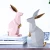 Import Color Resin Ornaments Nordic Simple Geometry Animal Rabbit Soft Home Resin Ornaments Desktop Crafts from China