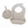Comfortable  Silicone Feeding Bib Waterproof Adjustable Snaps Baby Bibs For Infants And Toddlers With Food Catcher Pocket