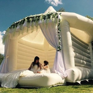 Commercial New White Bouncy Castle Inflatable White Jumping Castle Adult Kids Bounce Bouncy Castles House for Wedding Party