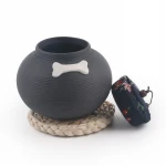 Coral  Pet Memorial Dog bone logo  Case Cat urn pattern Customizable logo American Ceramic Item Style Urns