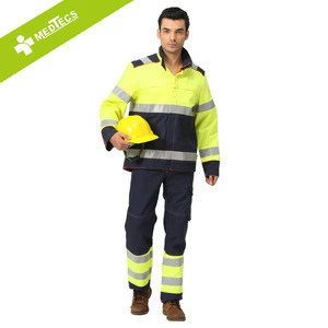 cotton high visibility fireman uniform jacket