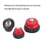Crimped wire wheel brush/ round wire brush/ copper wire brush occ copper wire