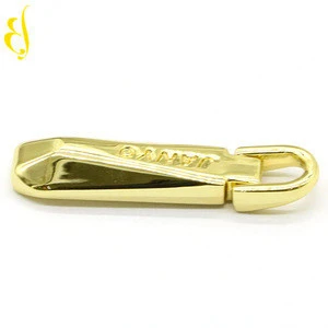 Custom Brand Logo Metal Zipper Puller Plating Gold Zipper Sliders for Handbag Garment Accessories