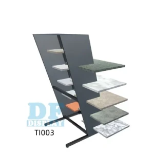 Custom Floor Standing Page Turning Portable Sample Tile Display Rack Tile Display Stand