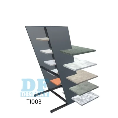 Custom Floor Standing Page Turning Portable Sample Tile Display Rack Tile Display Stand