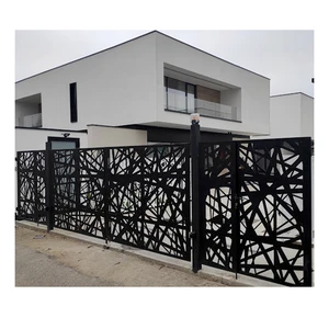 Custom Garden Door Design Fencing Trellis Gates  High Quality Aluminium Fence Aluminium Balcony Railing Fencing Trellis Gates