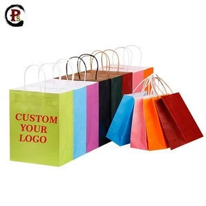 Custom high quality eco friendly recycle printed shopping paper gift bags with print logo