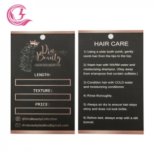Custom Logo Black Pink Label Lace Wigs  Glue Private Hair Hang Wrap T Shirt Garment Personal Tags For Bundles