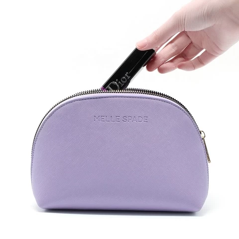 Custom Logo Multi Color Shell Shape Vegan Pu Leather Makeup Pouch Travel Case Wholesale Cosmetic Bags