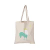 Custom logo printed natural cotton canvas shopping tote bag