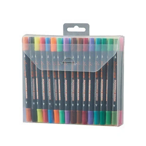 Custom marker pens water based double brush marker pen art brush marker