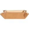 Custom Organizer Leather Suede Foldable Snapped Storage Tray For Keys