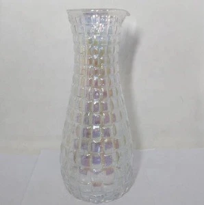 custom pearl luster colored glass sake water juice beverage wine carafe