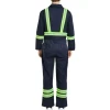 Custom Pockets Safety Suit Reflective Taped Safety Solid Fabric Custom Logo For Ladies And Gents