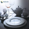 Custom Porcelain Charger Plate Ceramic China Dinnerware Set For Banquet Wedding Party