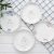 Import Custom Printed factory ceramic porcelain dinner meat flat plate from China