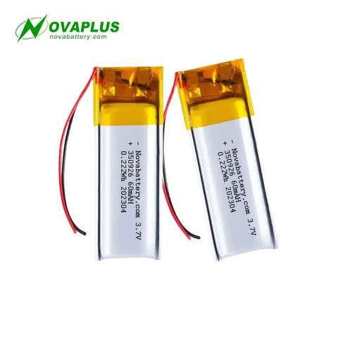 Custom rechargeable 301030 350926 3.7v 55mah 60mah polymer lithium ion battery
