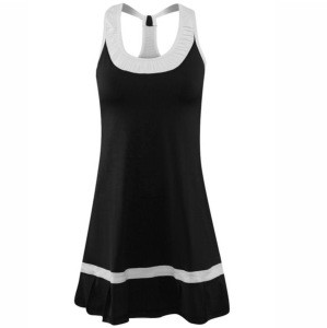 Custom Women&#39;s Sleeveless Tennis dress Short skirt Badminton Uniform / OEM Tennis Wear