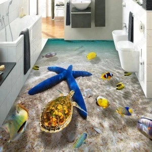 Customize the design and size eco friendly waterproof pvc floor