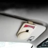 Customize Universal Car Visor Eyeglass Hanger Compact Easy To Install Luxury Genuine Leather Glasses Holder