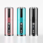 customized colors adjustable temperature USB charging hair curler automatic rotating crimping curling iron