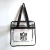 Import Customized Logo 12x12x6 inch Transparent PVC Shoulder Handbag With Zipper Clear Plastic Stadium Tote Bags With Handles For Sport from China