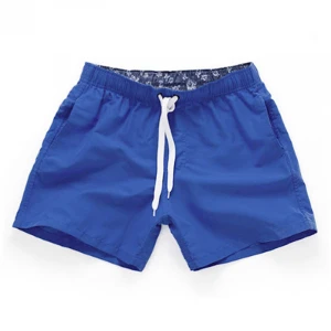 Customized Logo 16 colors Solid Plain Blue Mens Swim Trunks Quick Dry Outdoor Slim Beach Shorts Boardshorts Swimwear Men