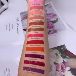 customized organic flower nude kiss proof glitter liquid matte private label lipstick waterproof