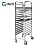 Customized Restaurant Stainless Steel GN Pan Bakery Tray Cooling Rack Trolley Wholesale