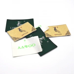 Customized Sewing Shirt Label Tags Polyester Garment Woven Clothes Label Badges