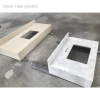 Customized Size Bathroom Quartz Stone Countertops Vanity Top with Sink