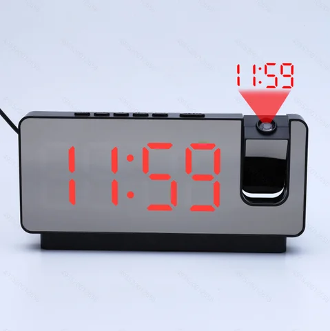 Buy Digital Alarm Clock Desktop Table Clock Temperature Calendar Led ...