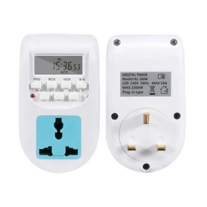 Digital Time Switches Timer With UK Socket Weekly Programmable Electronic Digital Timer Switch LCD Display 220V 50Hz 10A