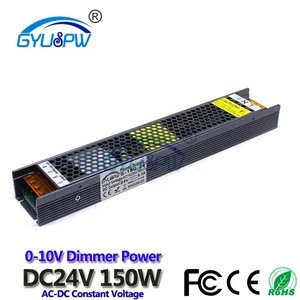 Dimmable Power Supply 150W 24V 6.3A  0-10V Dimming LED Driver 220V 240V AC to DC 24 Volt Lighting Transformer 24VDC