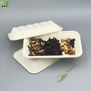 Dishes & Plates Dinnerware Type and corn starch Material Corn starch based meat trays