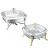 Import dishes & plates from taobao Gold color Chafing dishes set catering serving buffet serving food warmers dishes from China