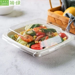 Disposable free sample bagasse biodegradable microwavable take-away food container with lid