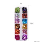 DIY Autumn maple leaf Nail art Sequin Decoration Kit,Nail Beauty Sticker Decal Set,Nail Glitter