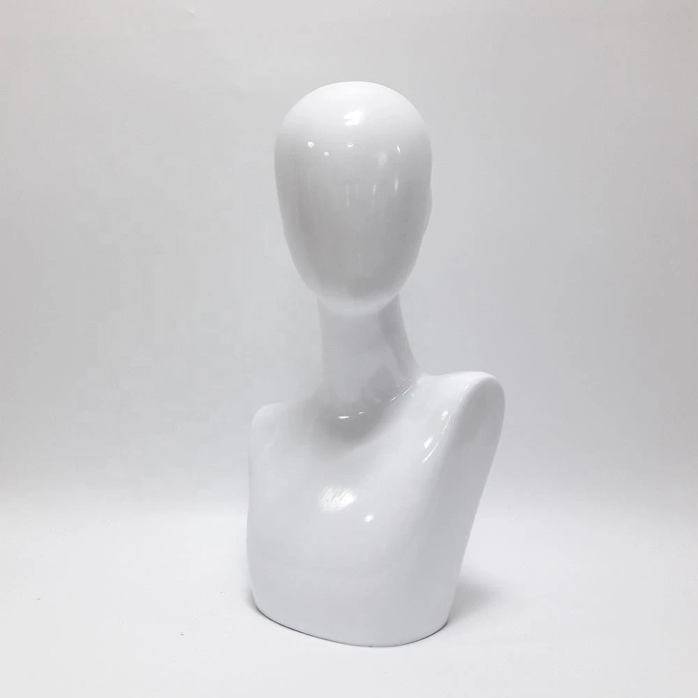 DL170701 Female painting head mannequin for hat, wig display, glossy white head mannequin on sale