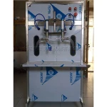 Double head pneumatic constant current timing high precision semi automatic electric liquid filling machine